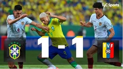 Brasil vs. Venezuela empatan a 1 en eliminatoria rumbo al Mundial
