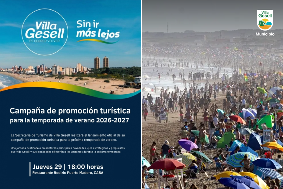 Villa Gesell presentará su campaña turística de verano en la Ciudad de Buenos Aires