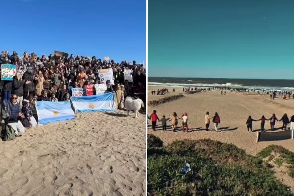 Vecinos de Pinamar se movilizaron contra el Enduro del Invierno por el impacto ambiental del circuito en la playa